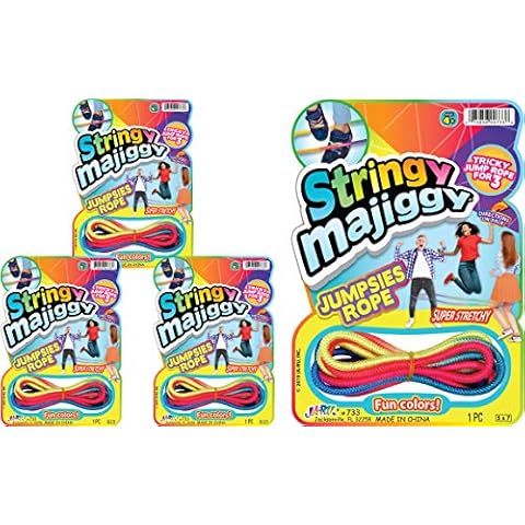 2CHILL Elastic Chinese Jump Rope (3 Skipping Rope) Colorful Stretchy Jumping Rope for Kids & Adults. Outdoor Games, Physical Education Equipment, Party Favor. 733-3s Cover