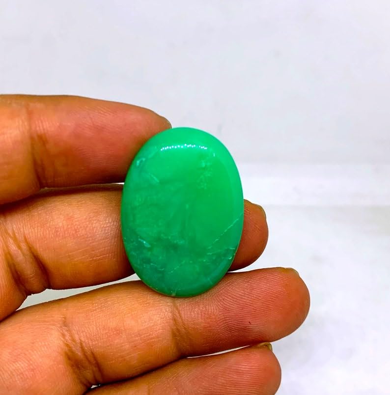 Cabochon chrysoprase véritable idéal pour façonner un pendentif ou collier unique