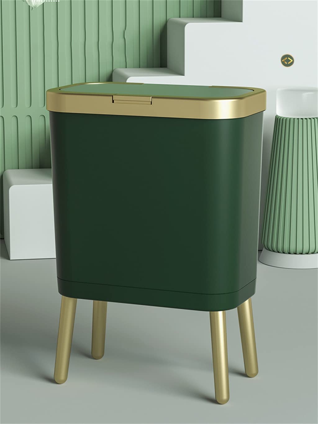 Poubelle Ronde Moderne En Marbre Pour Salle De Bain, Cuisine, Chambre À Poubelle Ronde Moderne En Marbre Pour Salle De Bain, Cuisine, Chambre À