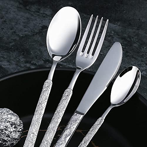 Couverts de table vintage or et argent 18/10 chic - 5