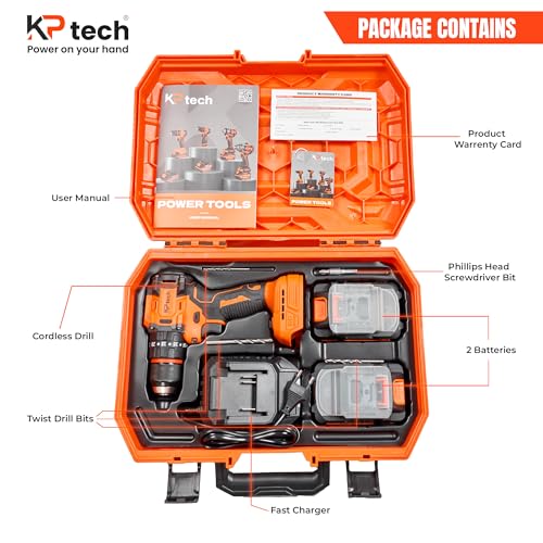 KP TECH 21V Cordless Drill Machine 2Ah - Image 3