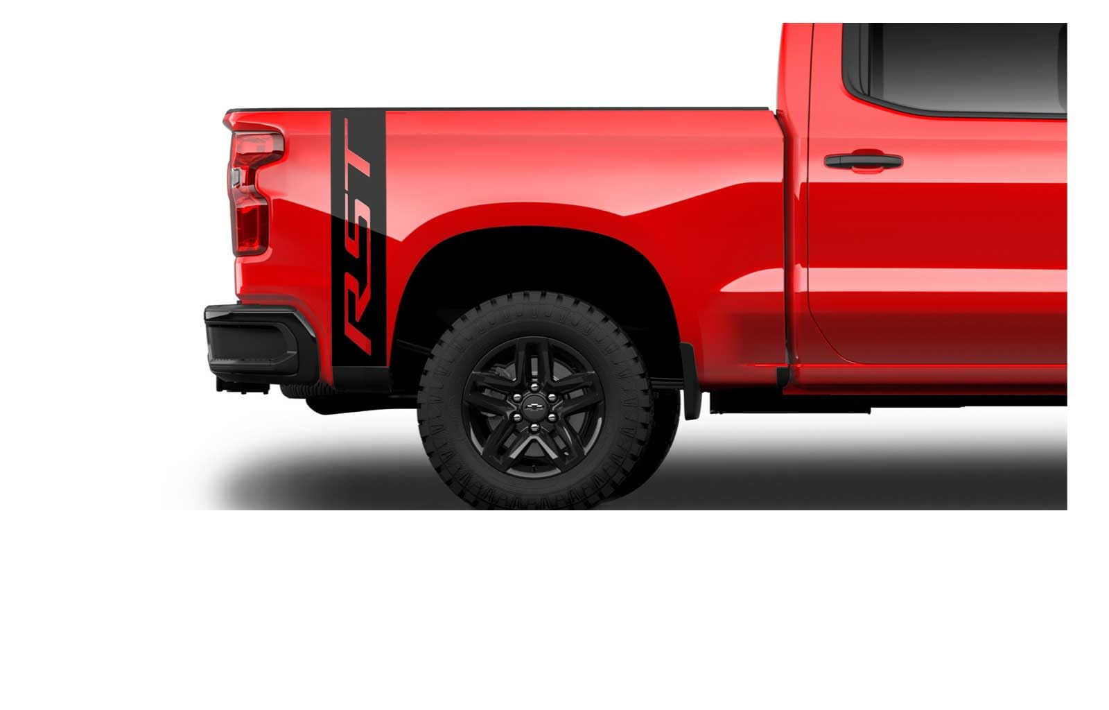 Chevy Silverado Matte Black RST Vertical Rear Bedside Decals 2019-2026 Set of 2 GM Licensed