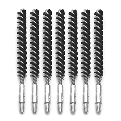 Motanar 10 Pcs Nylon Bristle Bore Gun Cleaning Brush for Rifle Pistol 8-32 5-16 Thread (.22 Caliber)