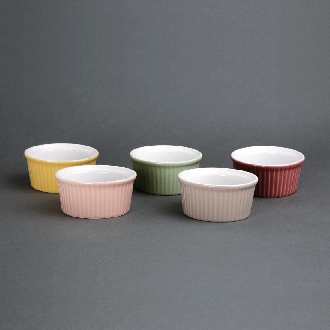 Olympia Ramequín de colores rojo, 90 mm x 42 mm, 3 1/2 145 ml, 12 unidades