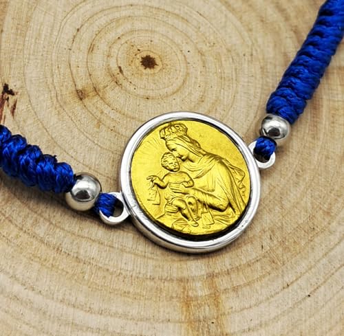 Pulsera Virgen del Carmen Ajustable con Baño de Oro Pulsera Virgen del Carmen Ajustable con Baño de Oro