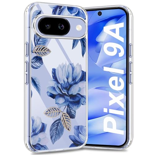 duomigesz Handyhülle für Google Pixel 9A Hülle 5G, Ultra Dünn Transparent Silikon Blumen Muster Handy Tasche Hülle, Bunt Motiv Pattern Clear Stoßfest Schutzhülle für Google Pixel 9A (C)