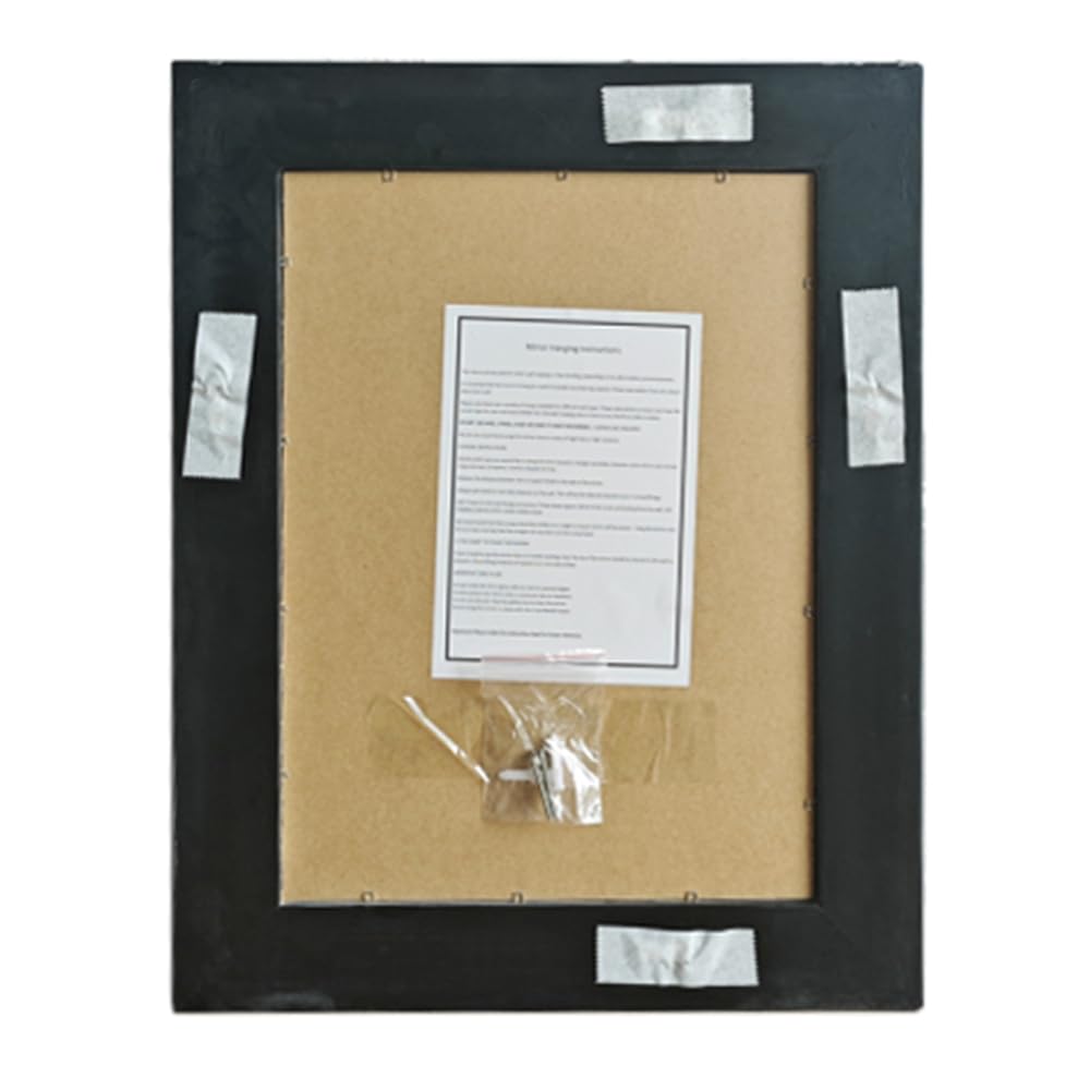 Piccolo specchio da parete rettangolare decorato antico 42 cm x 53 cm (argento)