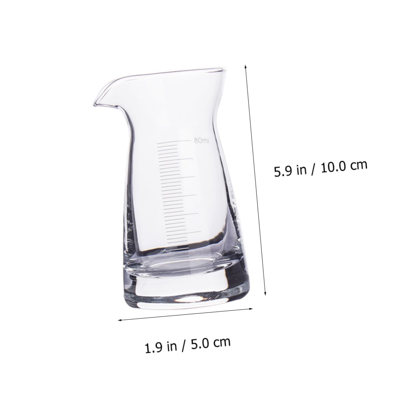 6 Pezzi Bicchieri Misuratori in Vetro con Tacca Graduata Misurino Cocktail Resistente per Liquidi Vodka Whiskey e Drink Bar Superficie Liscia e Trasparente per Misurazioni Precise
