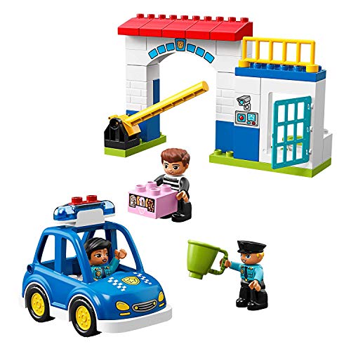 Duplo Town Stazione di Polizia, Luce e Suono, Auto della Polizia, Cella e 2 Figure di Poliziotti, Giocattoli per Bambini, 10902 - Lego - Immagine 4