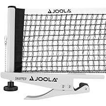 JOOLA Snapper Professional Table Tennis Net and Post Set - Portable and Easy Setup 72" Regulation Size Ping Pong Spring Activated Clamp Net, Silver
