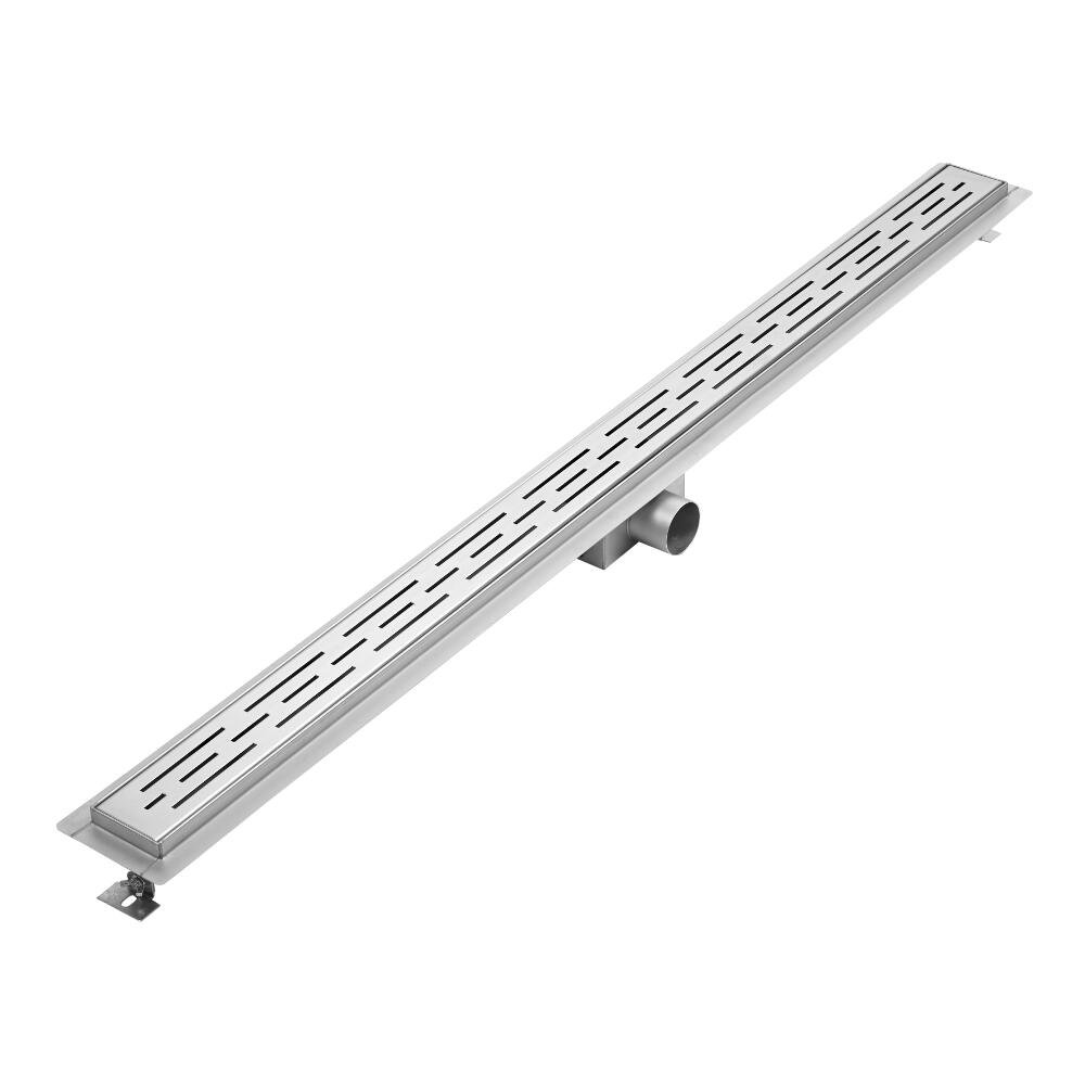 Milano Brushed Steel Linear Brushed Stainless Steel Shower Drain Grate - 1200Mm