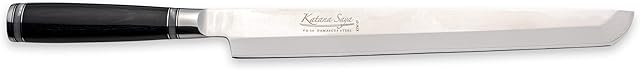 Katana Saya 27cm Sashimi Knife, 67-Layer VG-10 Damascus Stainless Steel, Pakkawood Handle, Silver, KSW-07