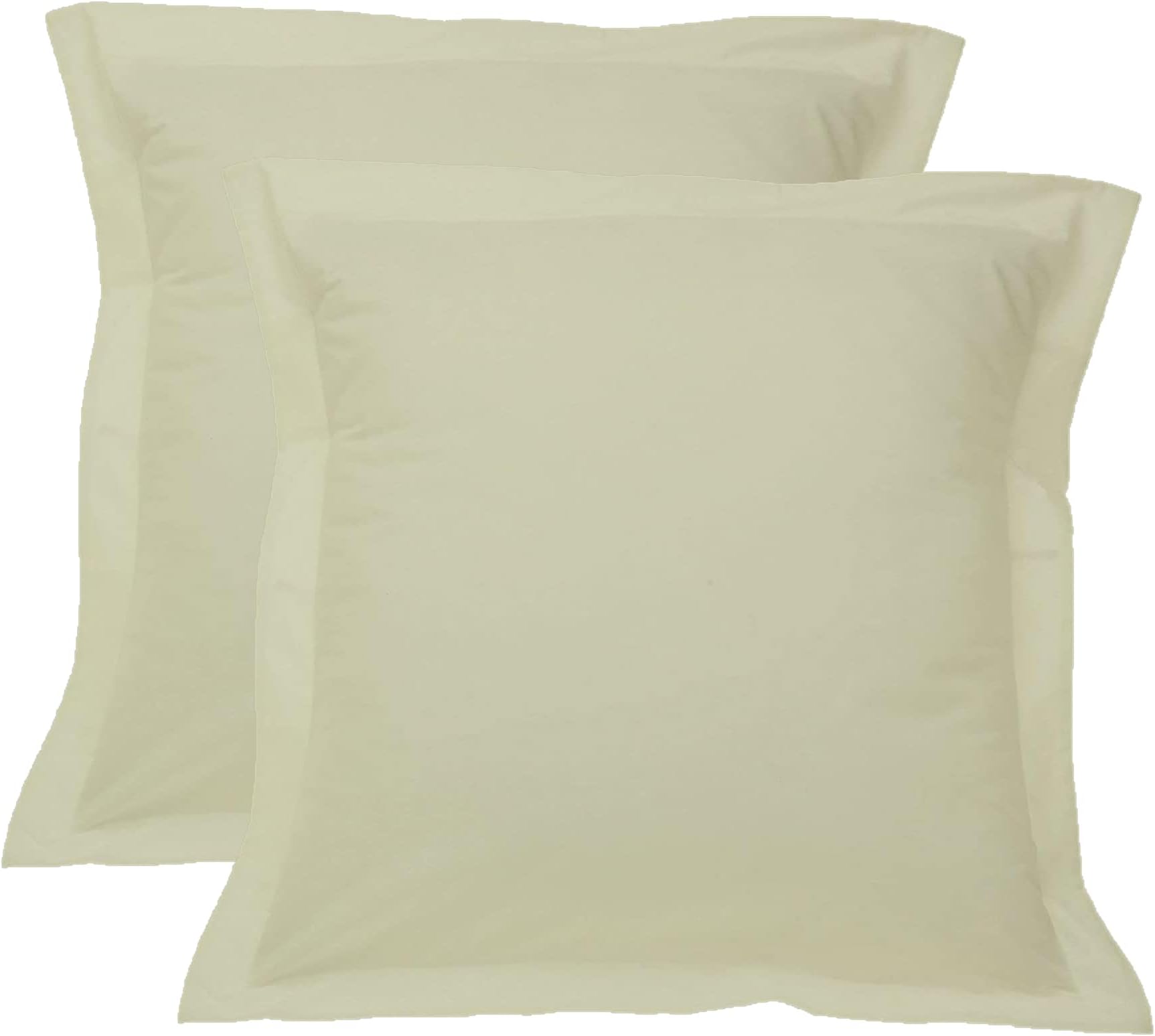 Set of 2 Pillowshams 600 TC 100% Egyptian Cotton Natural Ultra Soft & Silky Made with Sateen Weave Bed Pillow Cover of Hotel Quality Kotton Wama Bedding(Euro- 26" X 26", Ivory)