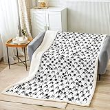 Manta Sherpa de pingüino de dibujos animados para niños y niñas, manta difusa, para sofá, cama, lindo patrón de animales polares, negro, blanco, bebé de 30 x 40 pulgadas