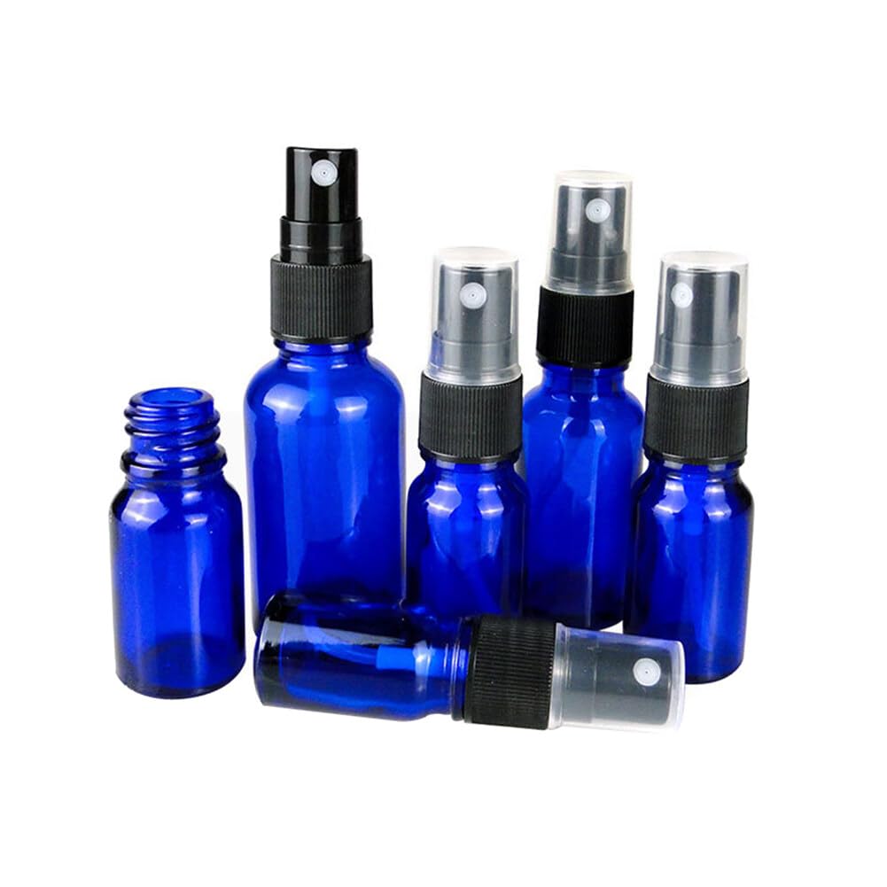 20 flaconi spray in vetro da 100 ml, piccoli flaconi spray ricaricabili, riutilizzabili, blu vuoto, nebulizzatore, nebulizzatore da viaggio, per oli essenziali, cosmetici liquidi da viaggio, pulizia