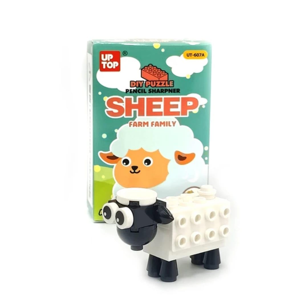 TERA 13 Pencil Sharpener for Kids, Pencil Sharpeners, Stationery Puzzle Blocks Assemble DIY for Kids Boys and Girls Birthday Gift, Pencil Sharpener for School, Student, Animal DIY Sharpener (1 pcs)