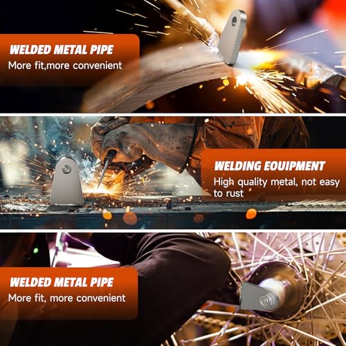 Image of 2Pcs Weld on Tabs with 1 /2 inch Holes,Steel Gussets Weld On,Universal Weld on Shock Mount,Weld on Lights Tabs,Weld on Tabs Axle Bracket,Flat Bottom Chassis Weld Tabs for Weld On- 1 /5 inch Thick