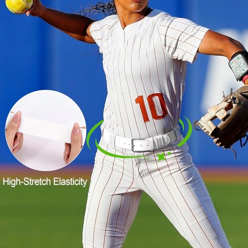 Image of XZQTIVE Baseball Softball Socks and Baseball Softball Belt Combo Set Knee-High Soccer Socks for Kids Youth Adult
