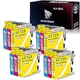 Contenido del envío: 0x LC123BK(Negro), 4 x LC123C(Cian), 4x LC123M(Magenta), 4x LC123Y(Amarillo) (12 Pack LC 123 LC123 LC123 XL LC123XL Cartuchos de tinta)