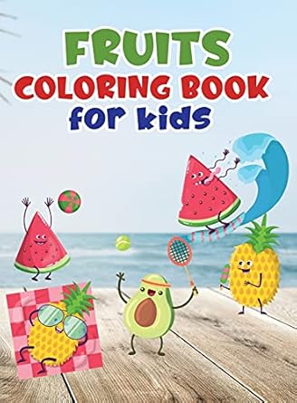 Amazon.co.jp: Fruits coloring book for kids: Fruit coloring book made ...