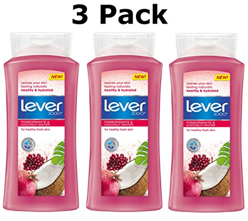 Lever 2000 Pomegranate and Coconut Water Body Wash, 22.5 Oz (3 Pack)