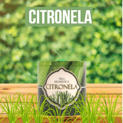 Vela Aromática Citronela Para Ambientes De 130g 72 Horas