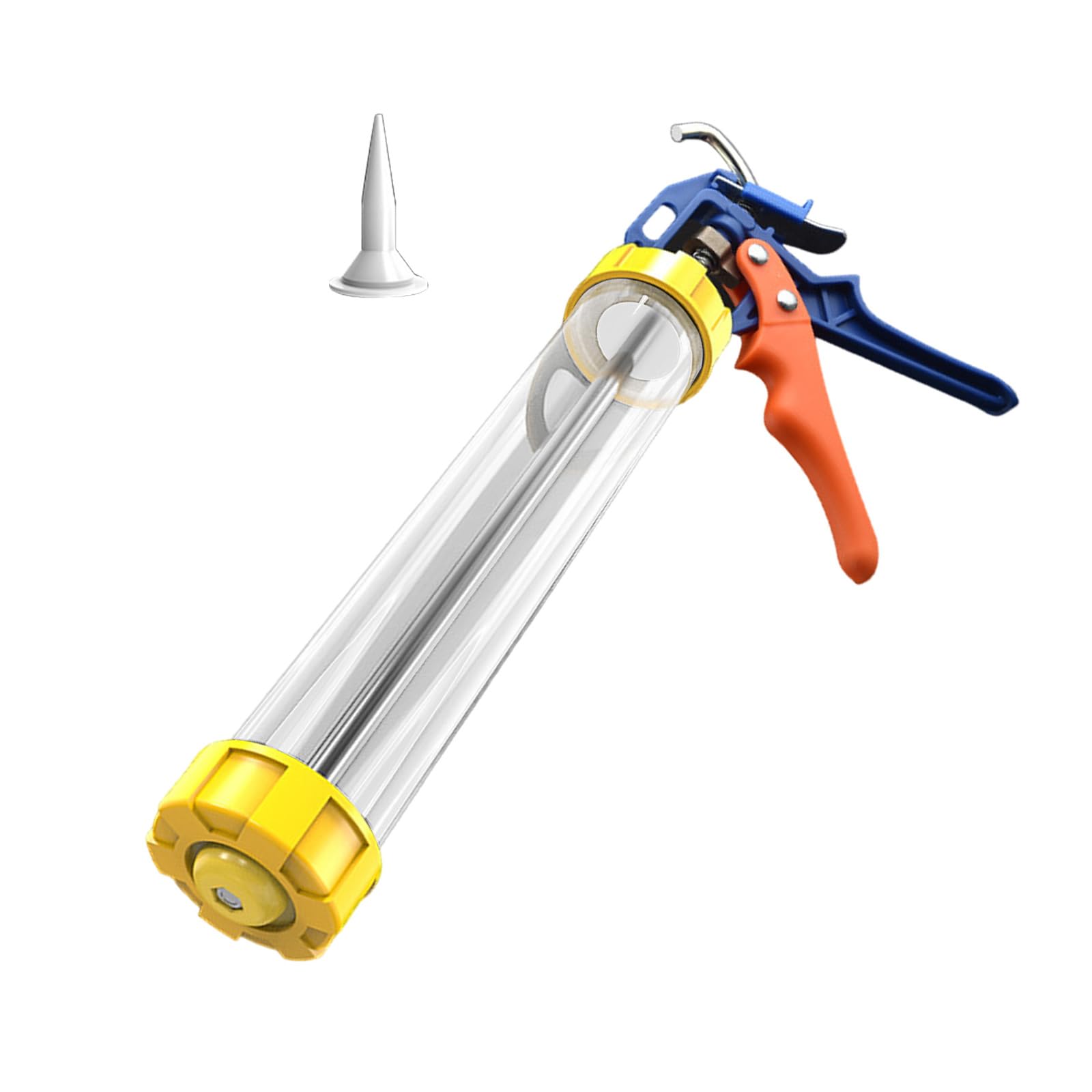 Drip-Frees Smooth Caulking with Triggering Comfort Grips, Visible Glues Container for Home Constructions Glass Glues