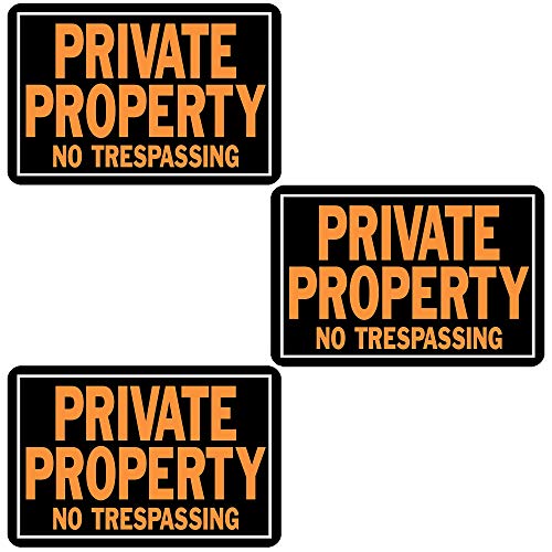 Panneau de signalisation private property Hy-Ko aluminium pour protection de jardin