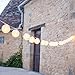 Lights4fun 20er Lampion LED Lichterkette Koppelbar warmweiß Innen Außen