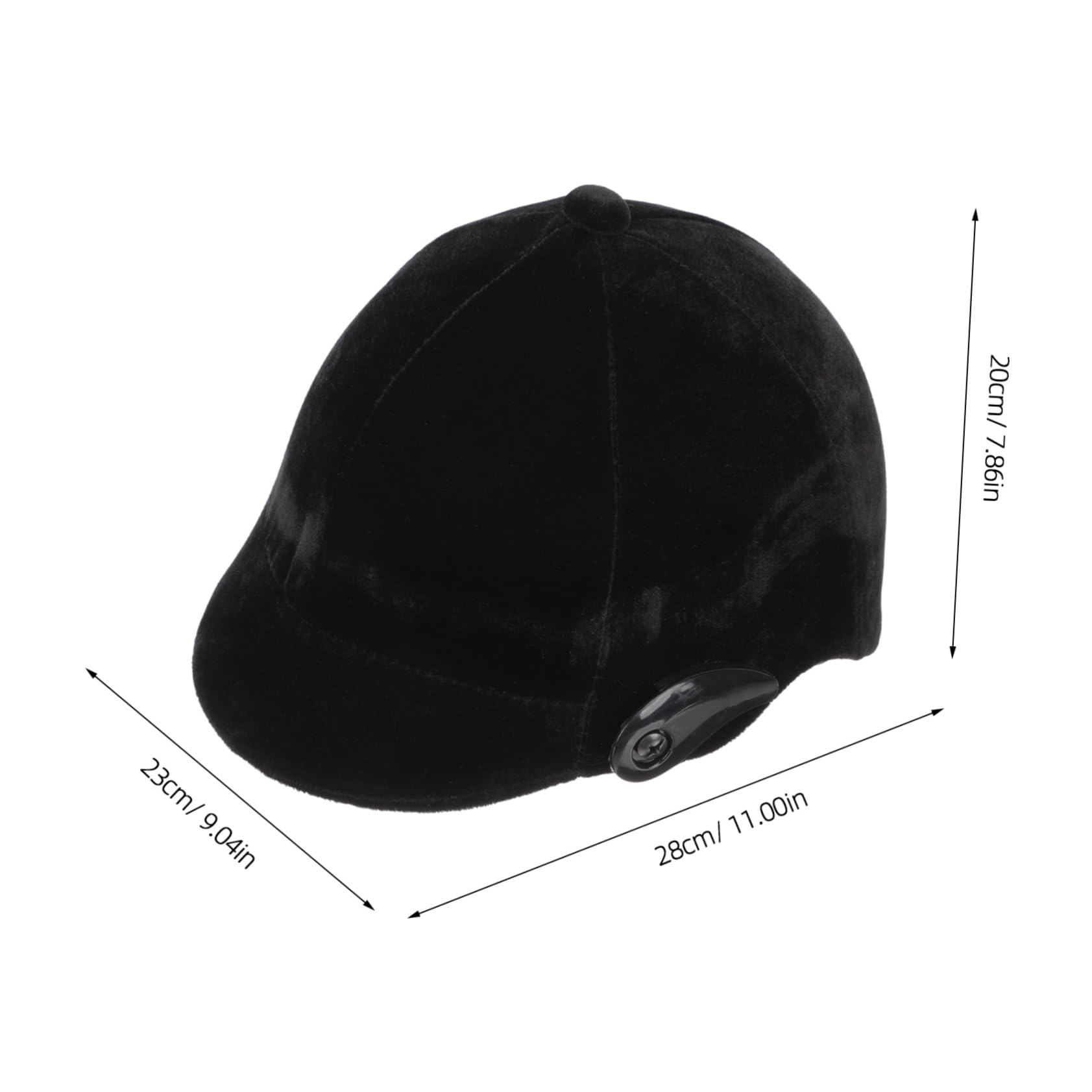 Casco de Equitación Ajustable para Niños Negros de Polipropileno