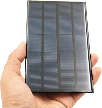 Treedix 5V 2W Polysilicon Solar Panel Glue Solar Cell Battery Charger DIY Solar Product Mini Small Solar Panel Module Kit Polycrystalline Silicon Encapsulated in Waterproof Resin 2W