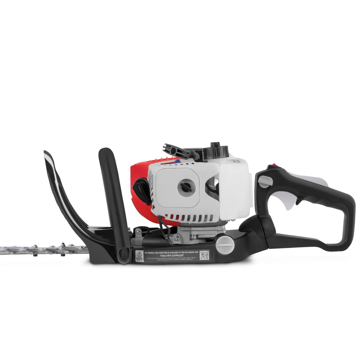 GREENCUT GHT260X - Cortasetos de gasolina 26cc y 1,9cv, motor 2 tiempos, cuchilla doble corte de 60cm, encendido electrónico CDI y manillar giratorio 180º