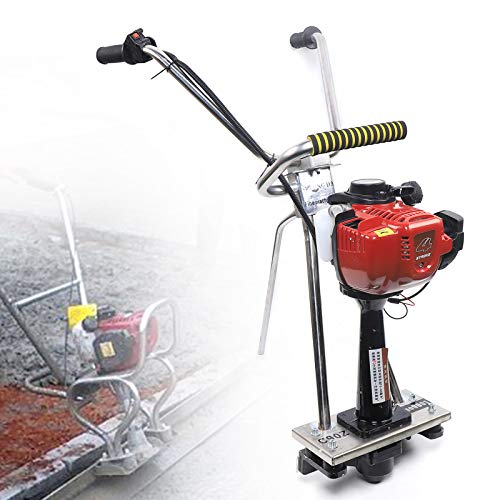 4-Stroke Concrete Vibrator Screed Gas-powered 35.8CC 900w All Stainless Steel Concrete Power Screed Gas Cement Vibrating Wet Concrete Power Vibrating Screed Gas Cement Leveling Machine without Ruler