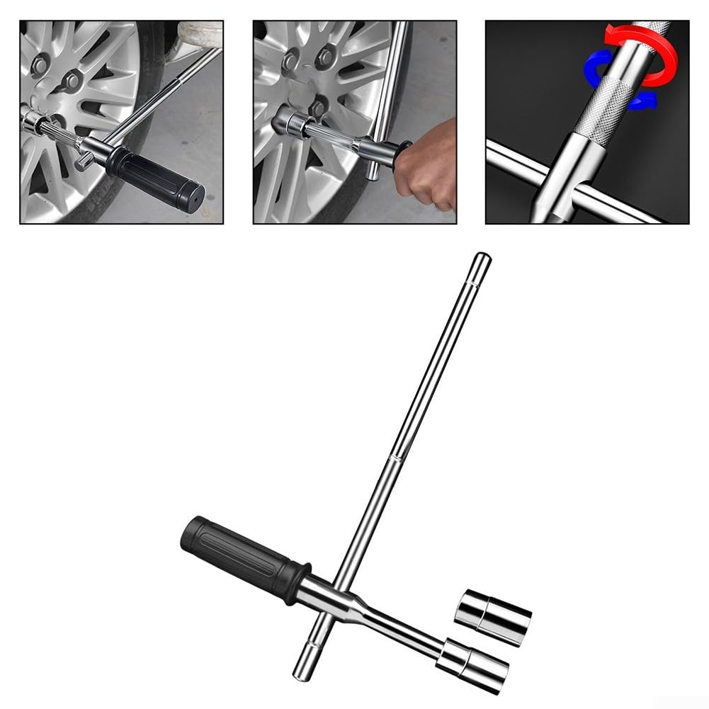 SPORTARC Jeu de clés pratiques pour pneus de voiture avec plusieurs tailles pour s'adapter à la plupart des besoins du véhicule