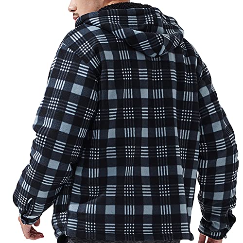 Image of Gary Com Heavyweight Sherpa Hoodies for Men, Thick Fleece Lined Full Zip Up Winter Warm Sweatshirts Work Jackets