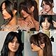 XFSRG Fringe Pony Haarteil Clip in 3D French Fake Synthetischer Bangs Nahtlos Unsichtbar Clip One Piece Ponys für Frauen(Dunkelbraun)