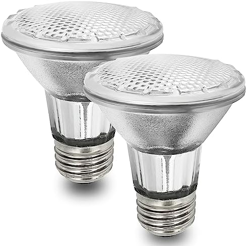 BOGAO Par20 Bulbs, 2 Pcs 120V 50W Par20 Light Bulbs, E26 Medium Base Long Lasting Life High Output Reflector Flood Lights Replacement Range Hood Light - Warm Light
