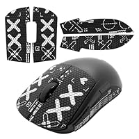 Mouse Grip Tape Set Compatible with Logitech G Pro Wireless X Superlight Grip Tape Gaming Mouse Ultrathin Sweat-Absorbing Non-Slip Self-Adhesive 0.5 mm Gaming Mouse Accessories Grip Tape Black