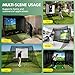 10x8FT Golf Practice Net with 2 Net Side Barriers Outdoor Indoor Golfs Hitting Net with HD Impact Screen Kit for Backyard Home Easy Set up Golf Training for Garage