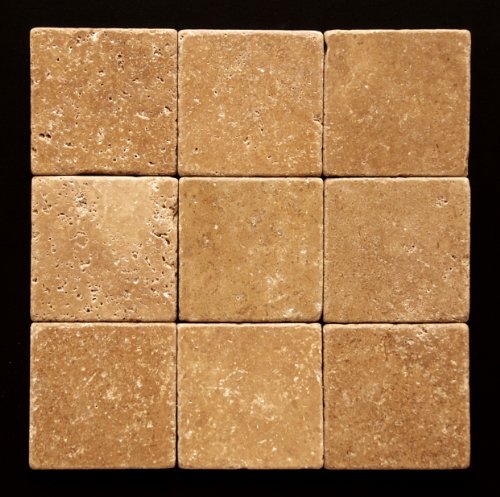 Oracle Tile & Stone Noce 4 X 4 Travertine Tumbled Tile