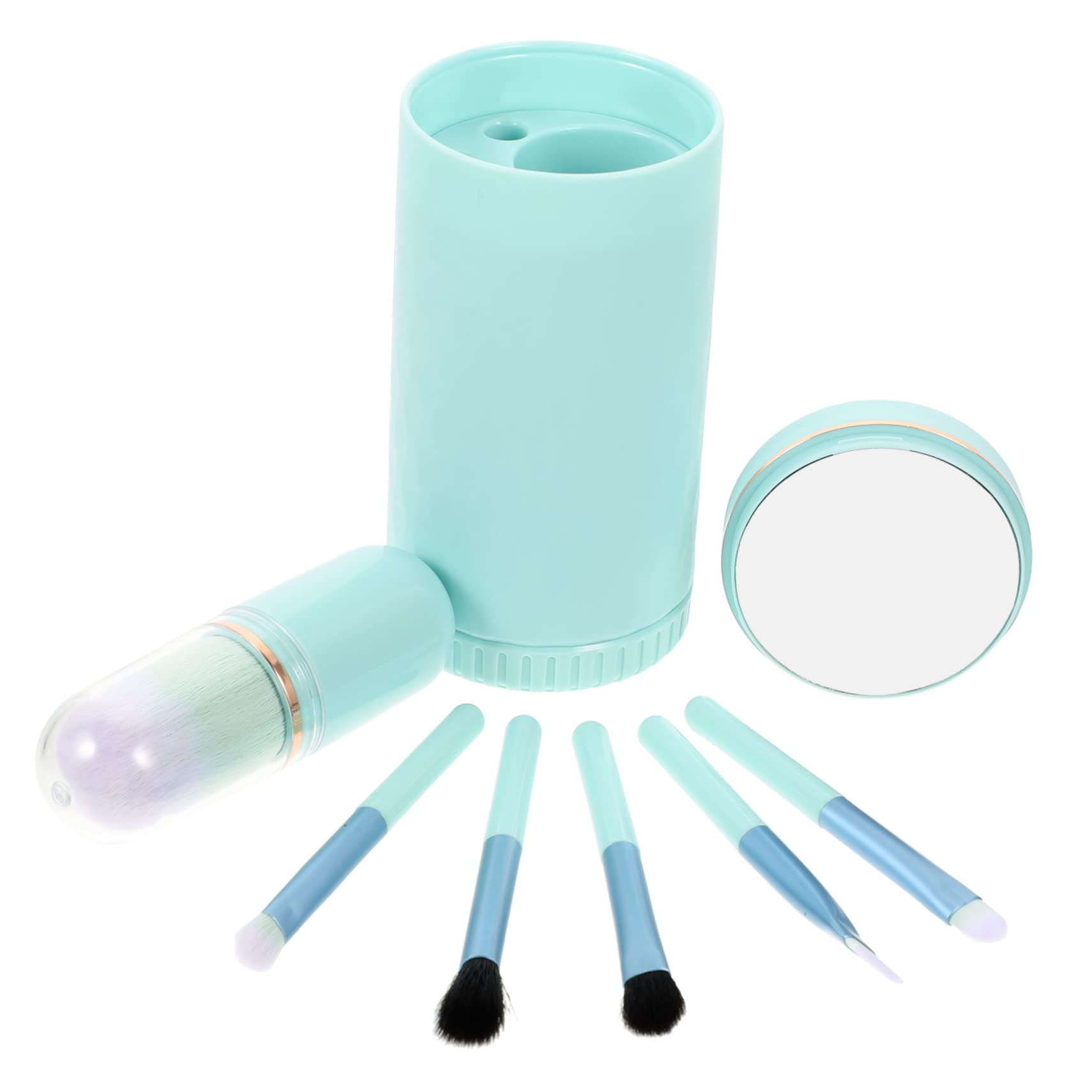 Healeved 4ensembles Set De Pinceaux De Maquillage Portable De Pinceaux Avec Miroir Outils De Pour Visage Et Fard à Paupières Trousse De Voyage Pratique Transparent