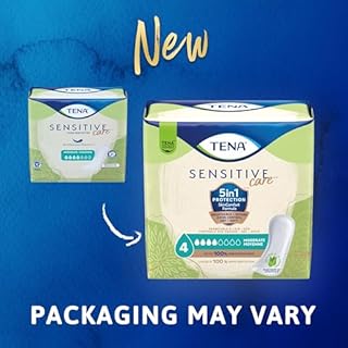 TENA Sensitive Care Extra Coverage Moderate Long Incontinence Bladder Control Pad, 60 Count