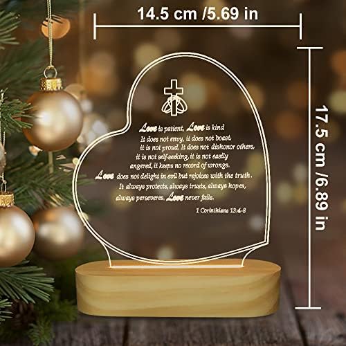 I Love You 3D Illusion Lamp LED Night Light for Girl Wife Holiday Romantic Meaningful Gift,Warm White Colors Decor Lighting