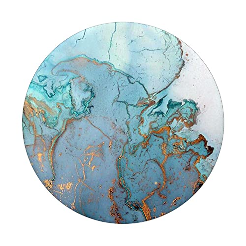 Green Marble Watercolor Ink With Gold Opal Gemstone Popsockets Grip And Stand For Phones And Tablets #TOP2