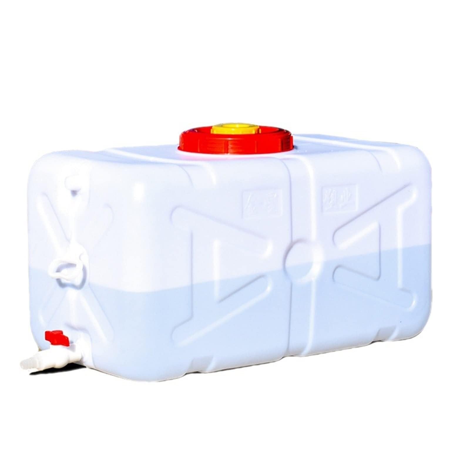 Multifunktionaler Outdoor-Wassertank, tragbarer Wassereimer, Wasserbehälter, Kunststoffeimer, horizontaler quadratischer Wasserspeichertank für Bewässerung, verdickter Reinstwasser