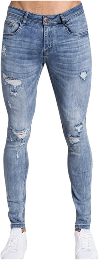 cinnamou Herren Jeans Destroyed Skinny Herren Jeans Slim Fit Stretch ...