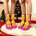 3D Knitted Socks for Women Cute Animals Anti Slip Thermal Socks for Christmas Fashion Cozy Thickened Slipper Sock