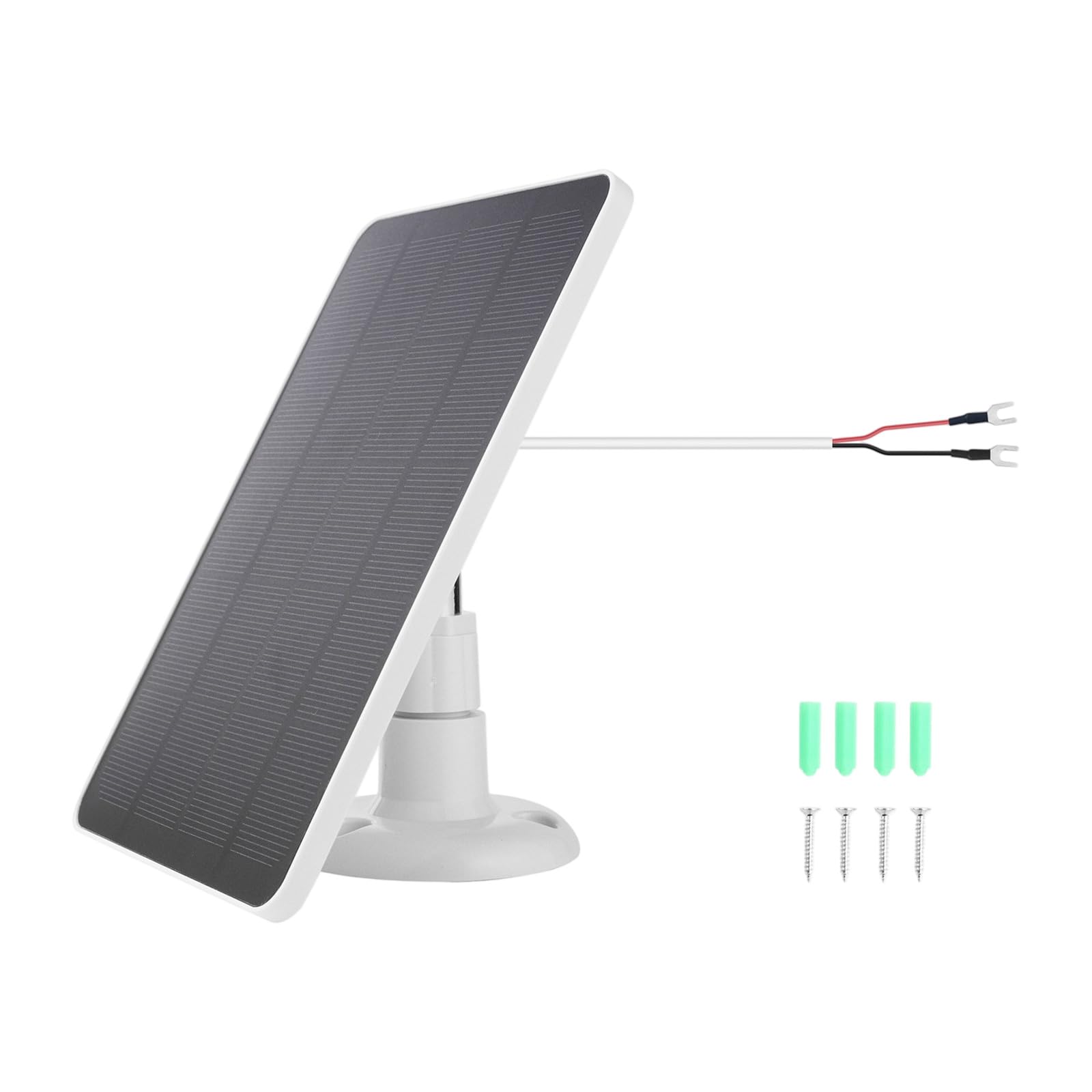 Tfaoys White Efficient Sun Energy Source For Doorbell Cameras Having 6V Single Crystal Silicon Board Solar Device For Doorbell
