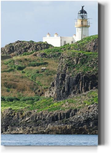 Fidra Lighthouse Wall Art Scotland Canvas 36x24