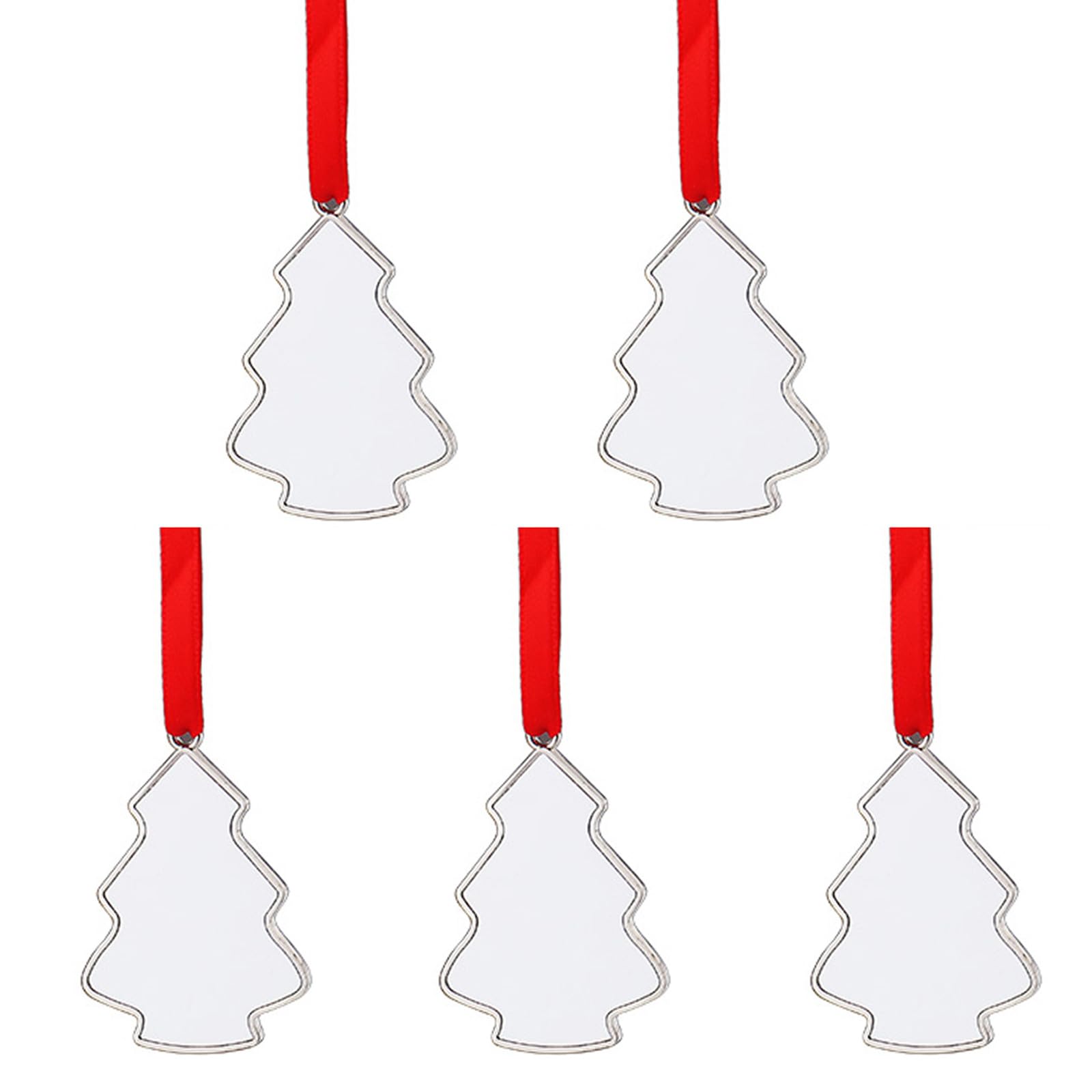 Kalttoy Christmas Hanging Tree Decorations Christmas Sublimation Blanks Ornament Ready for Personalization and Decors Painting Supplies